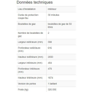 117002W - Armoire de sécurité coupe-feu G30.6 pour bouteilles de gaz - Norme EN 14470-2 - Résistance 30 minutes_1
