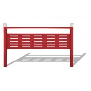 Barrière urbaine Bar3700 Urban'NT - en acier avec potelets et main courante en fer plat_1