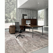 Bureau d'angle X9 finition ébénisterie- Officity - 192, Gauche, Orme gris_2