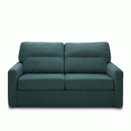 Canapé convertible express Toulouse - 140 cm - Matelas 16 cm - Tissu tweed bleu paon - Fabrication Italienne_1