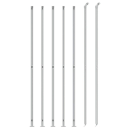 Vidaxl clôture en mailles de chaîne avec bride argenté 2x10 m 154038_1