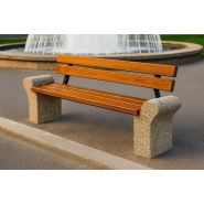 Banc béton roma avec adossoir Banc béton roma avec adossoir