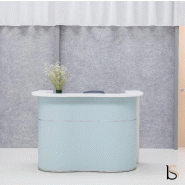 Banque d'accueil compacte WAVE - MDD - Bleu ciel mat_0