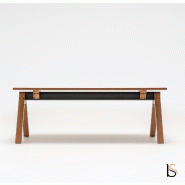 Bureau individuel Viga - MDD - Non, 160, Placage chêne naturel_1