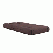 Fauteuil futon standard convertible - Hippo Chair marron - Matelas dépliable 90x200cm_1