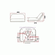 Siège adaptable pour micro-tracteur - Accessoires pour cabines d'engins de TP_1