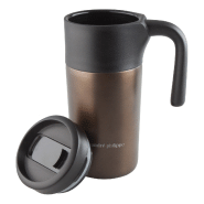 Mug thermos en inox - 330 ml - ouverture par glissière et poignée - livré en boîte cadeau noire_1
