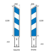 Balise permettent la matérialisation des obs- tacles latéraux qui bordent les chaussées - J13 - STI Balisage routier_1