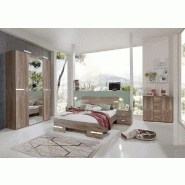 Buffet Caramella - 4 tiroirs, 2 portes - Chêne châtaigne - Design contemporain et robuste_1