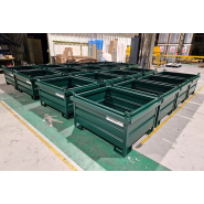 Caisse métallique 620 L MAGBOX - étriers de fourche, anneaux d'élingage, charge 1500 kg_1