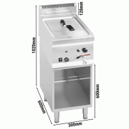 Friteuse à gaz professionnelle 8 litres sur meuble_1