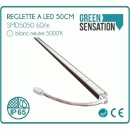 Réglette LED blanc neutre (5800°K) - IP65 - 50 cm - Aluminium - 4,8W - 12V_1