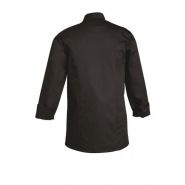 Albanlp001 - Veste de cuisine SNV - manches longues, pressions bronze, aération sous les bras, poly/coton 210 grs_1