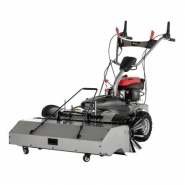 Nettoyeur thermique Lumag KM1000 avec bac de ramassage et lame chasse-neige