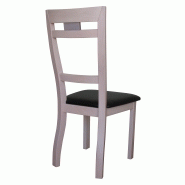 Lot de 2 chaises Oxygène en orme massif - rose et noir - assise garnie en mousse polyéther - fabrication 100% française_1