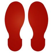 Marquage au sol pour entrepôt - Direct Signalétique - Empreintes de pas adhésives H 254 x L 89 mm - Lot de 10_1