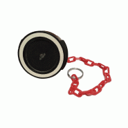 Bouchon sans verrou pour raccord symétrique PP - cadenassable + chainette rouge plastique - Diamètre nominal 50 mm (2