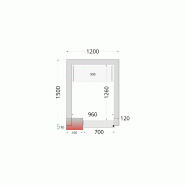 Chambre froide négative CRNF1215 Blanc 1200 x 1500 x 2200 mm TEFCOLD_1