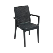 Fauteuil en résine tressée DAFNE - Stamp - Léger, empilable et résistant aux intempéries_1