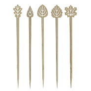Pique Feuilles en bambou, 5 modèles panachés 10 cm - par 200_1