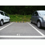 Butée de parking Park'it 180 - Jaune et noir en pneu recyclé - Référence RMS0036_1