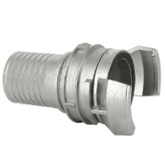 Demi-raccord symétrique avec verrou - DN 50 mm - Embout annelé Ø 51 mm - Inox_1