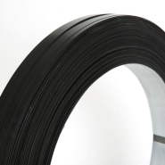 Feuillard acier laqué noir trancanné - Pour cerclage de très lourdes charges - 07LOW125_1