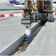 Fraise axiale - Équipement pour pelle de 7 à 40 t - Usinage de têtes de pieux et caniveaux en fonte_1