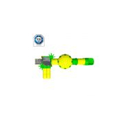 Structure de jeux tubulaires en acier et polyéthylène - FOREST 004 - PE KS002C DT - Dimensions 2,93 x 7,50 x 4,15 h - Play Wily_1