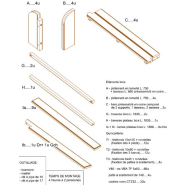 Table Elite Carrée PMR - Réf: EC230 PMR - 2,30m x 2,30m x 0,75m - Piétement bois - Livrée en KIT_1