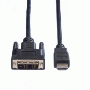 VALUE Câble de raccordement pour écran DVI (18+1) M /HDMI M, noir, 3 m_1