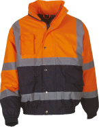 Blouson bicolore haute visibilité - Réf: YHVP218 - Imperméable, matelassé et conforme EN ISO471:2013_1
