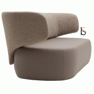 Canapé d'accueil 2 places Basel - Softline - Feld Noir 859_1