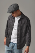 Casquette gavroche 'Heritage' - Beechfield - Réf: B628 - Polyester/Viscose/Acrylique - Charcoal/Navy Herringbone_1