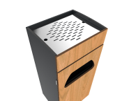 Cendrier corbeille - Design sobre et intemporel - Daria 1200 mégots_1