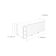 Conteneur maritime - 20 pieds open top - Longueur 6m - Surface 33m3 - idéale pour le chargement de marchandises encombrantes_1