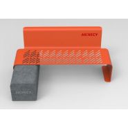 Banc DELFO - design contemporain - 2000mm de longueur, en acier avec option bloc béton_1