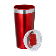 Mug Thermos - Gobelet isotherme à double paroi en acier inoxydable recyclé - 600 ml - Rouge_1