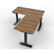 Bureau assis-debout d'angle motorisé CORNERDESK, personnalisable avec plateau éco-responsable_1