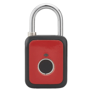 Cadenas électronique digital rouge - Capteur d'empreinte digitale - Rechargeable USB - THIRARD_1