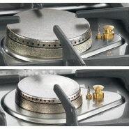 Cuisinière à gaz - 23 kW - 4 brûleurs - incl. Soubassement avec 2 portes  - Mario 700 | GGM -GHK800-E-UBK800-E_1
