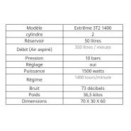Compresseur Extrême 3T2 350L/mn 1400 - Nardi Compressori France - Cuve de 50L - Bicylindre haute performance_1