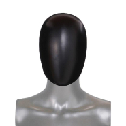 Tête femme Oeuf pour mannequin modulable noir mat_1
