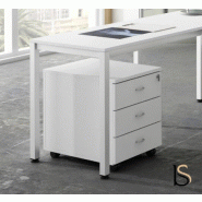 Caisson à roulettes pour bureaux Pyramid - 2 tiroirs, Blanc_1