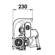 Hi-tech FMS-P - Distributeur de carburant avec tuyau en caoutchouc 4 m - Fixation murale ou sur cuve_1