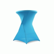 Mange-debout pliable avec housse turquoise - Plateau résine PEHD et structure acier époxy - Usage professionnel_1