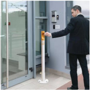 Cendrier sur pied Potelet-Cigarette - Contenance 3000 mégots - Tube acier Ø 76 mm et aluminium moulé_1