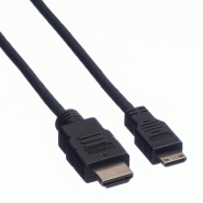 Value câble hdmi high speed avec ethernet, hdmi m - mini hdmi m, 2 m_1