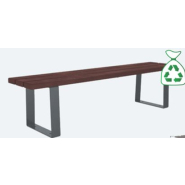 Banquette design épuré, robuste et confortable - RIGA - 1800 ou 2000 mm - Bois exotique, résineux ou plastique recyclé_1