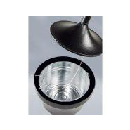 Cendrier à sable Aladdin Smoker's Station Rubbermaid - résistant aux intempéries - bac en acier galvanisé - 98 cm x 41 cm_1